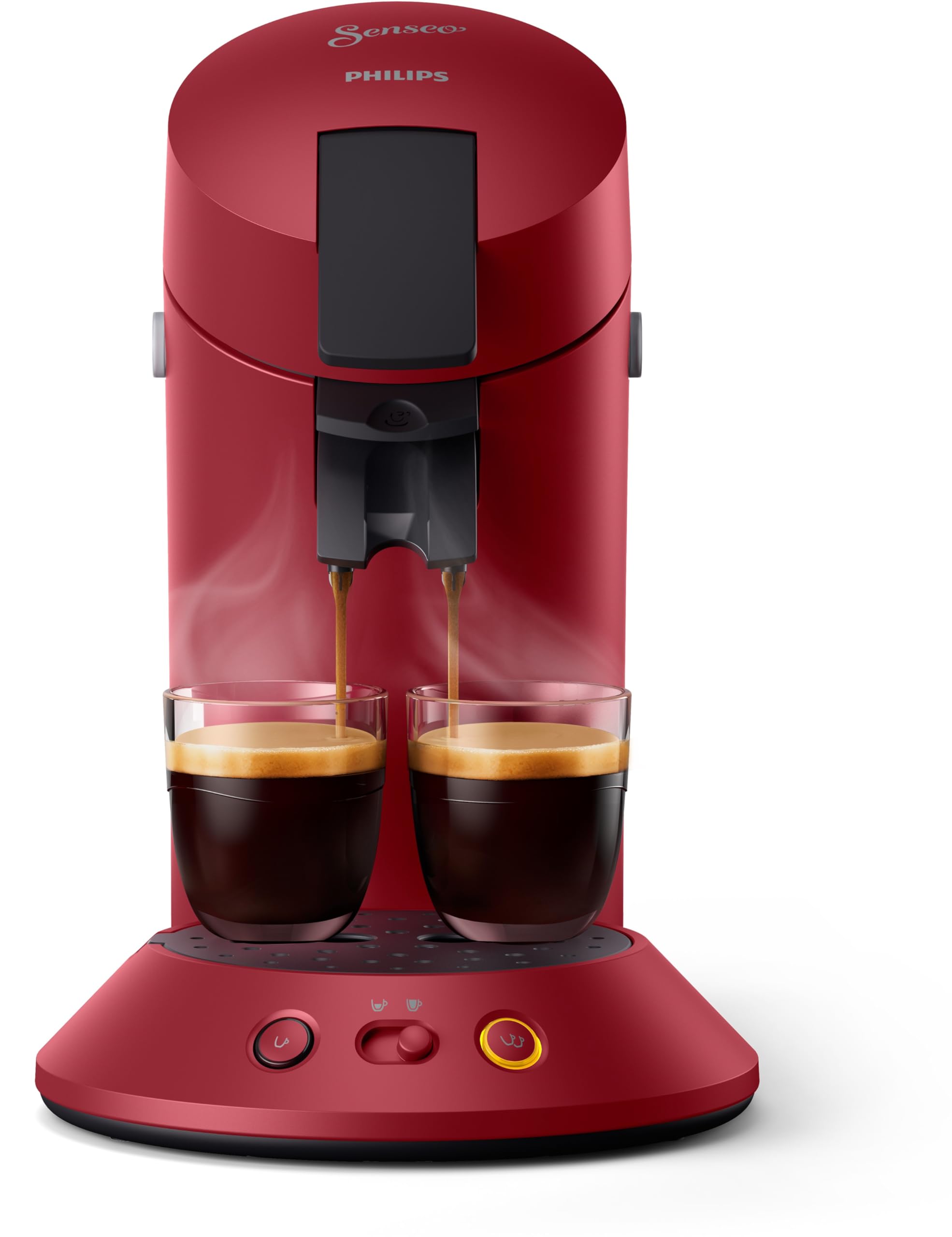 Arveto SENSEO Original Plus Machine à Café à Dosettes – 1 ou 2 Tasses, Rouge, CSA210/91