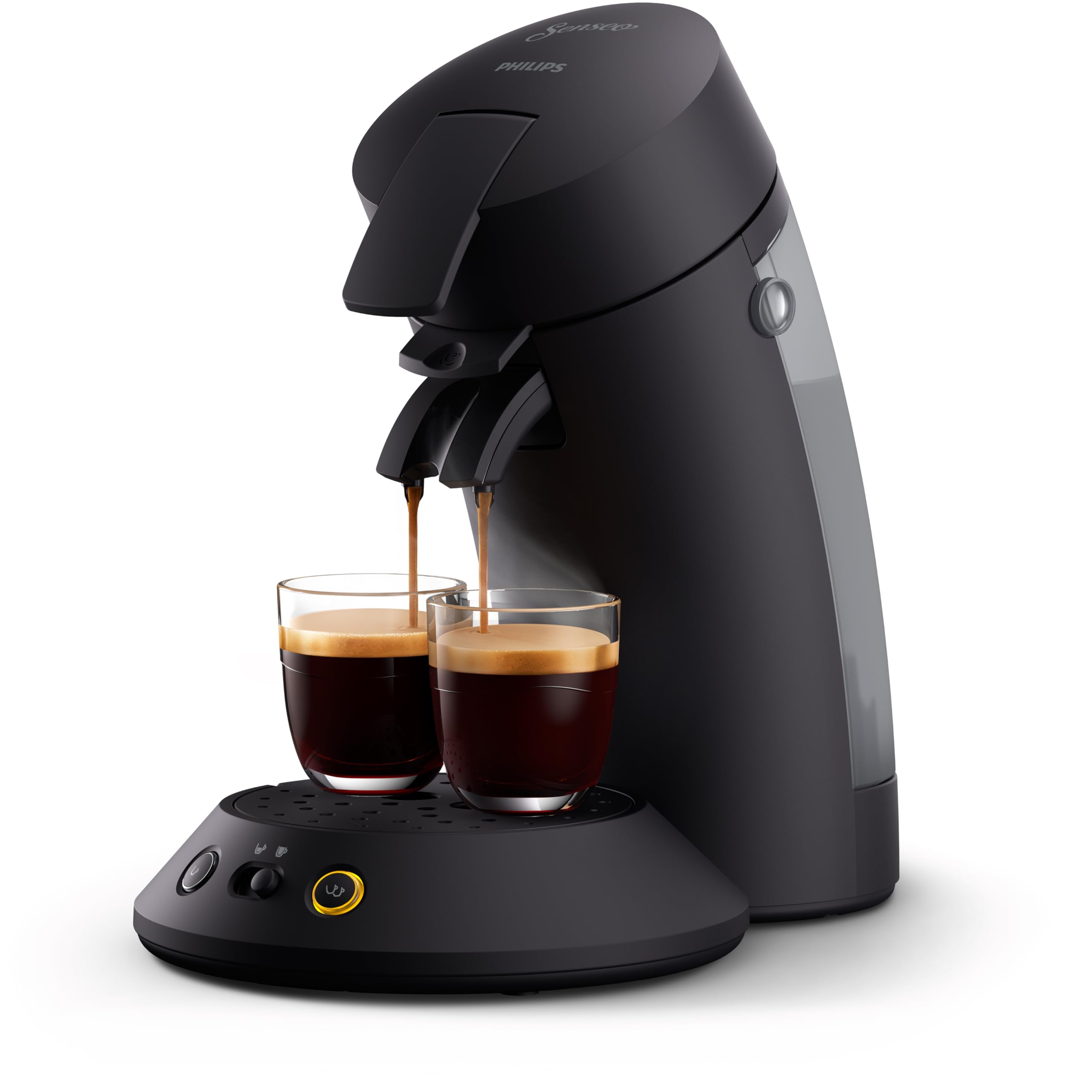 Arveto SENSEO Cafetière à dosette Original Plus - machine à café avec fonctions Crema Plus, Noir intense, CSA210/61