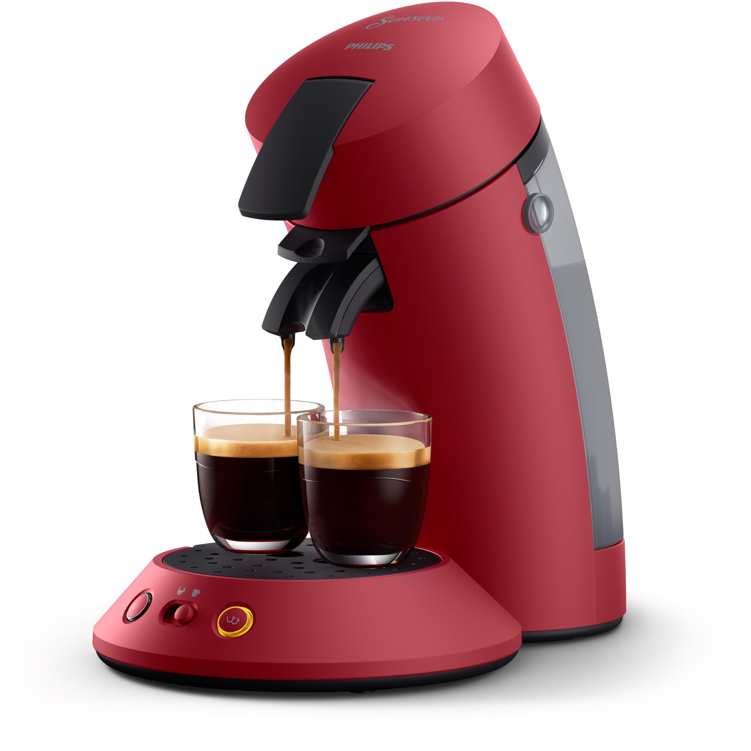 Arveto SENSEO Original Plus Machine à Café à Dosettes – 1 ou 2 Tasses, Rouge, CSA210/91