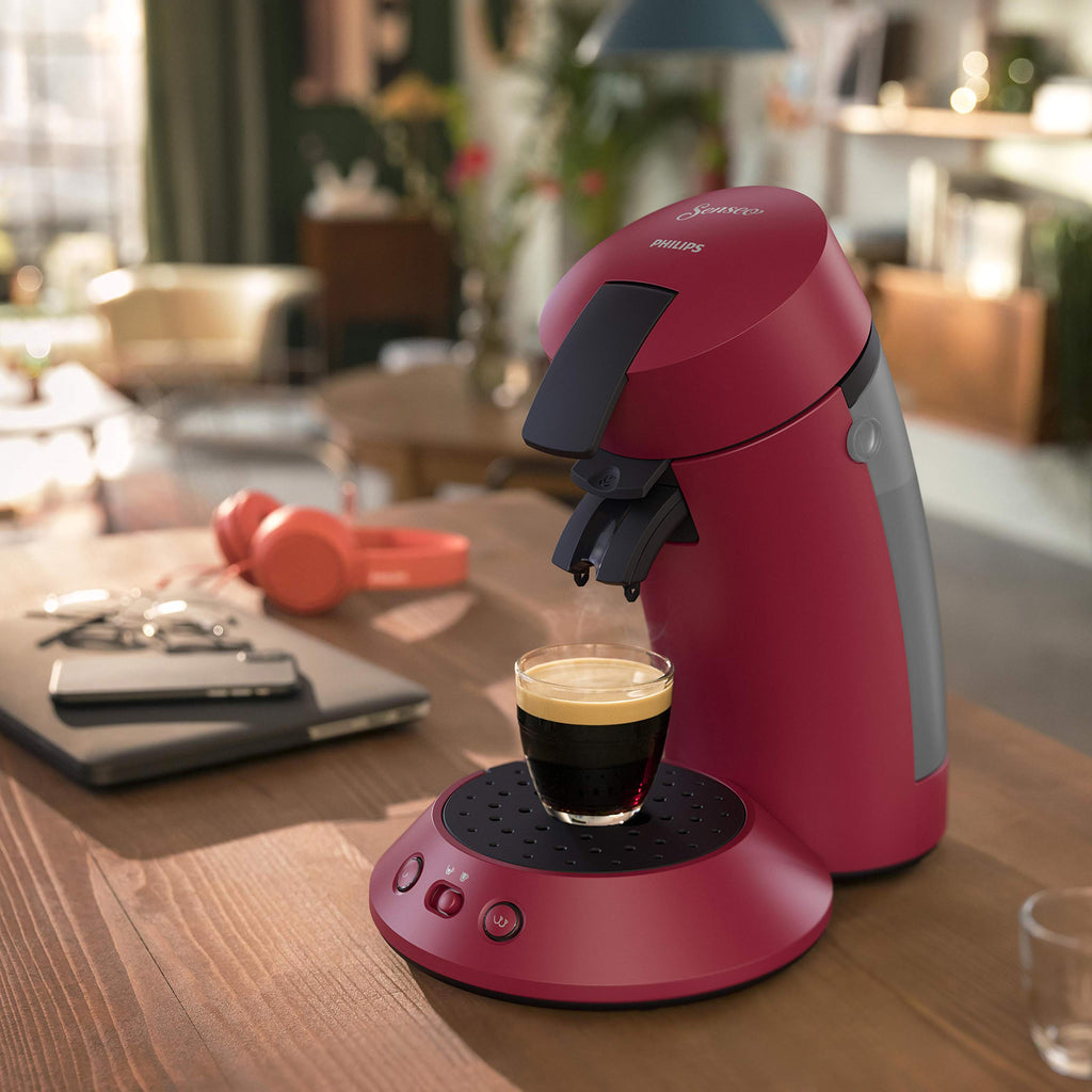 Arveto SENSEO Original Plus Machine à Café à Dosettes – 1 ou 2 Tasses, Rouge, CSA210/91